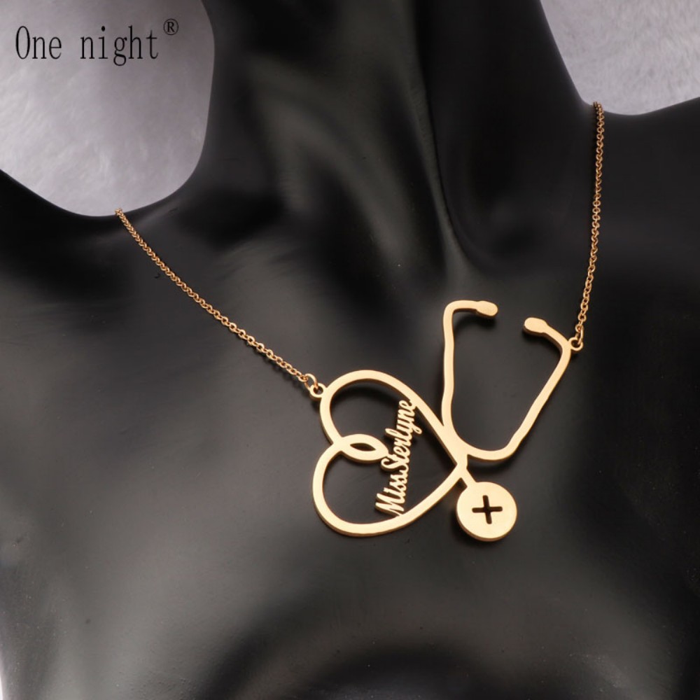 Custom Name Necklace Stainless - Stethoscope recension och pris