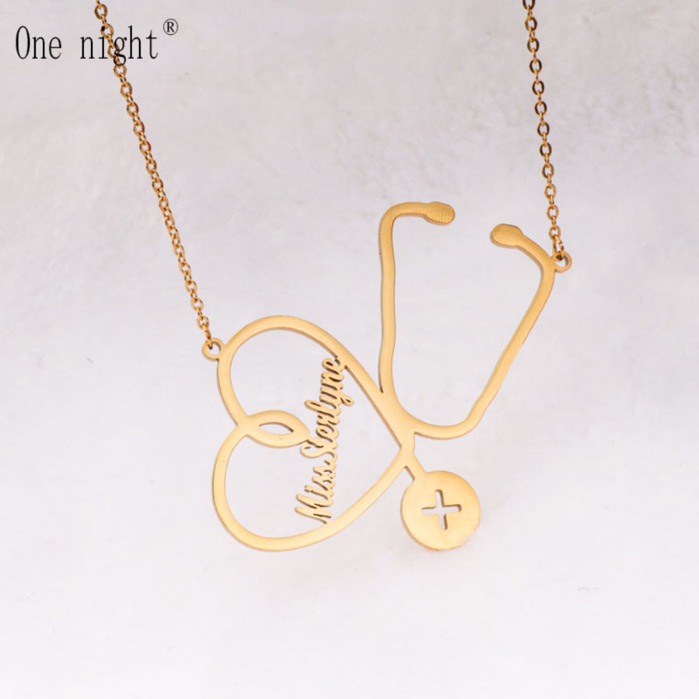 Custom Name Necklace Stainless - Stethoscope recension och pris