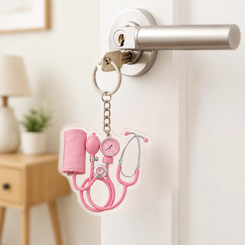 NEW 1 Pcs Cute Pink Mini 2D Fl - Stethoscope recension och pris